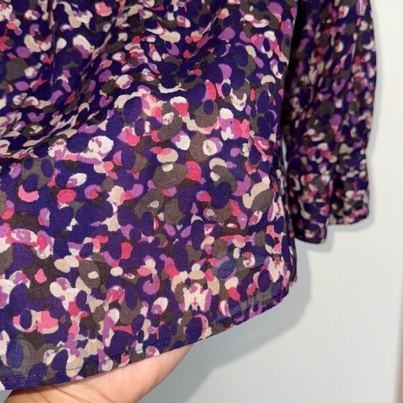 COLDWATER CREEK NO IRON Purple Lightweight Cotton Button Down Shirt - 2XL - Picture 5 of 8